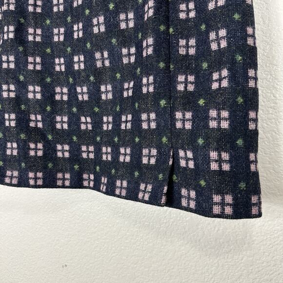 Boden Moon British Tweed Wool Skirt Size 10S Windowpane Check Plaid Mod Preppy - Picture 4 of 12